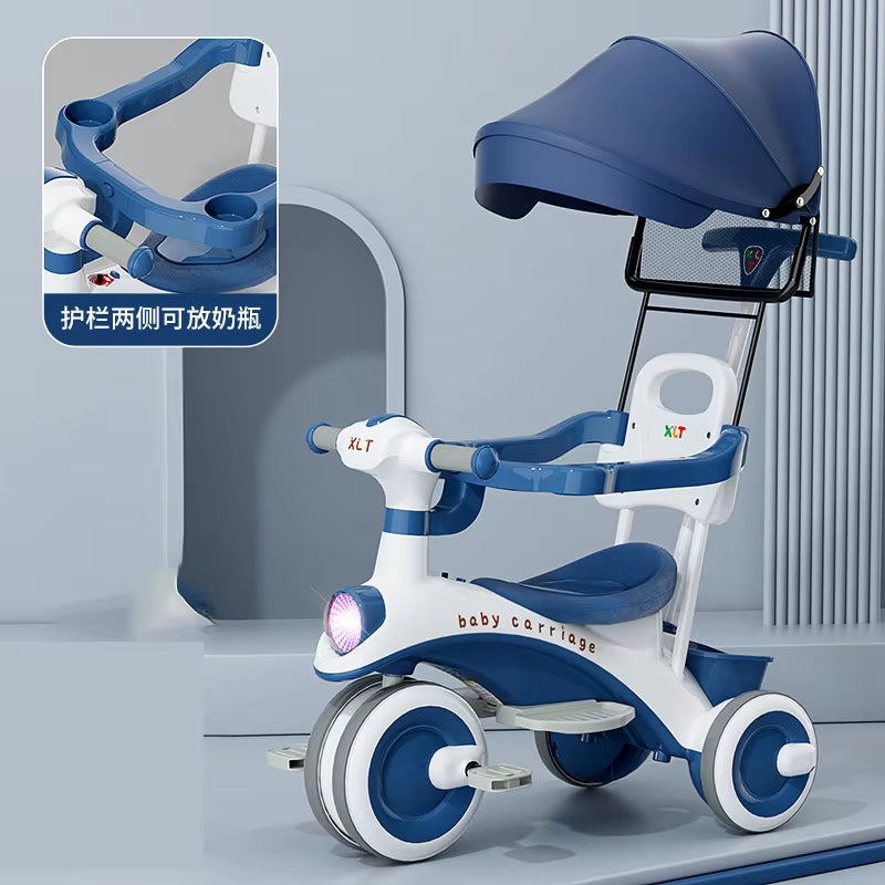 Baby Stroller Children'S Tricycle 1-6Years Old Baby Bicycle Three-Wheel Kids Bike Travel Push Chair Boys Girls Birthday Gift