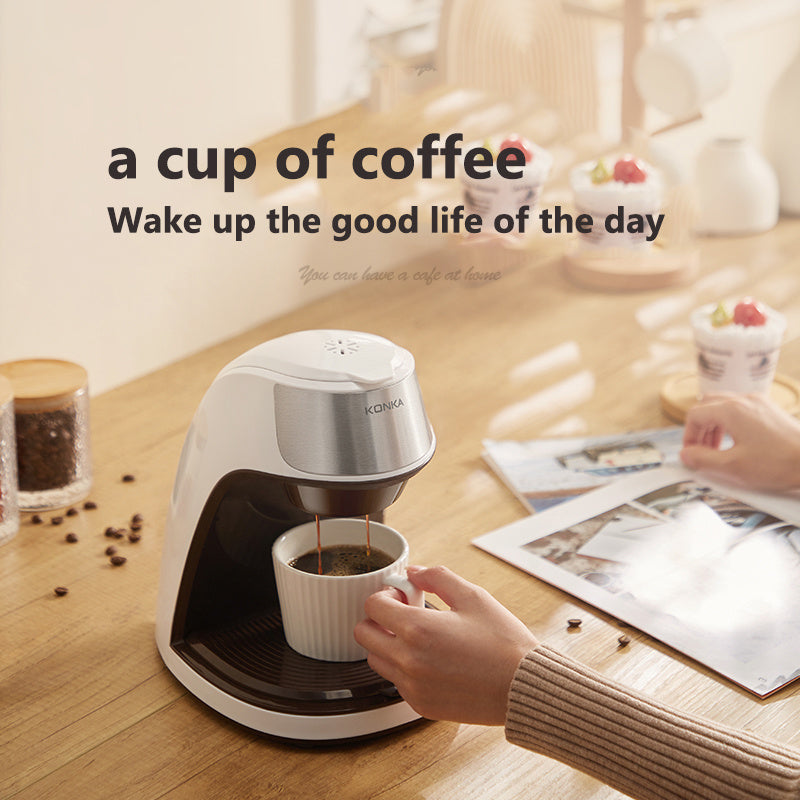 Mini Automatic Coffee Maker – Compact Home & Office Brewer with Free Ceramic Cup