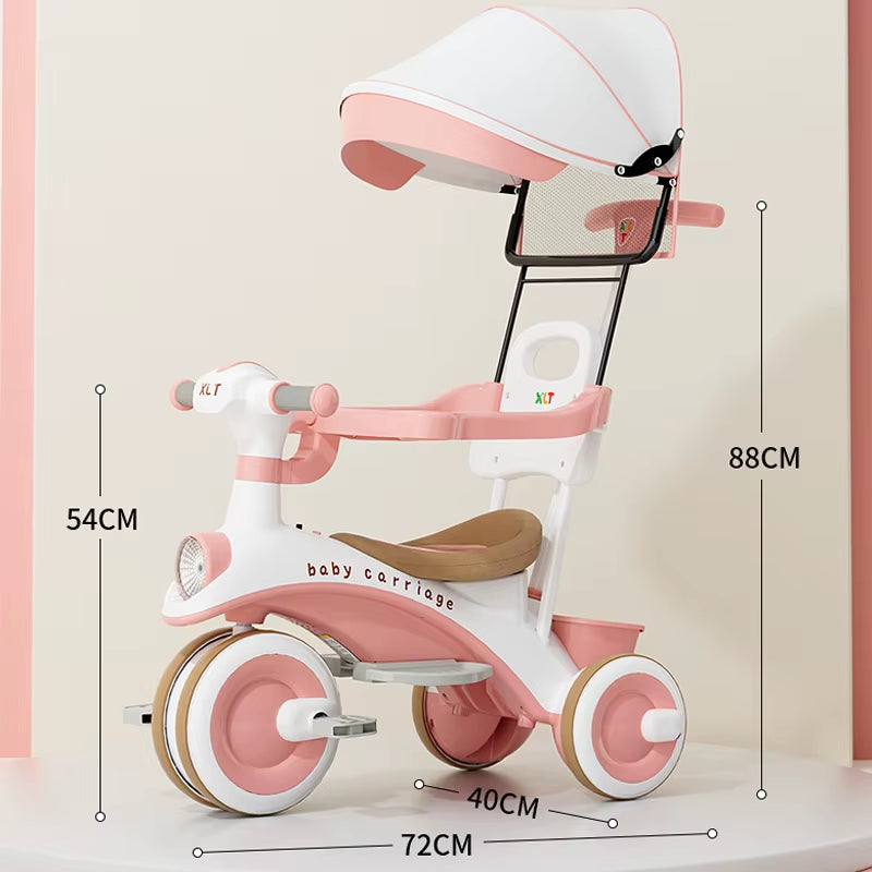 Baby Stroller Children'S Tricycle 1-6Years Old Baby Bicycle Three-Wheel Kids Bike Travel Push Chair Boys Girls Birthday Gift
