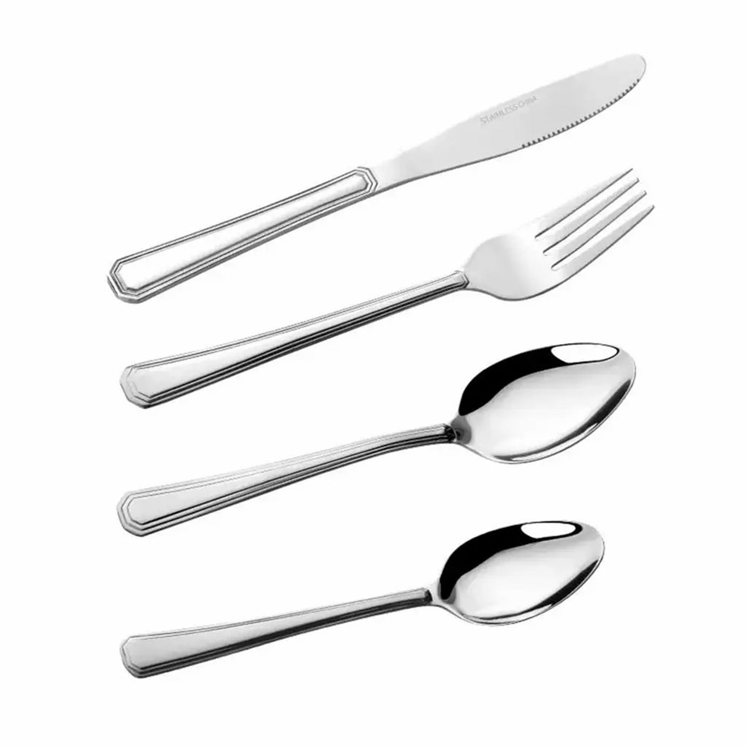 16 Piece Luxury High-end Silver Tableware Family Utensil Set