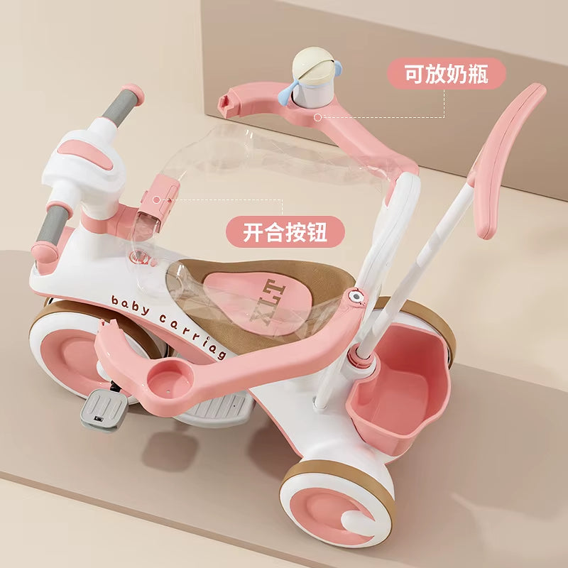 Baby Stroller Children'S Tricycle 1-6Years Old Baby Bicycle Three-Wheel Kids Bike Travel Push Chair Boys Girls Birthday Gift