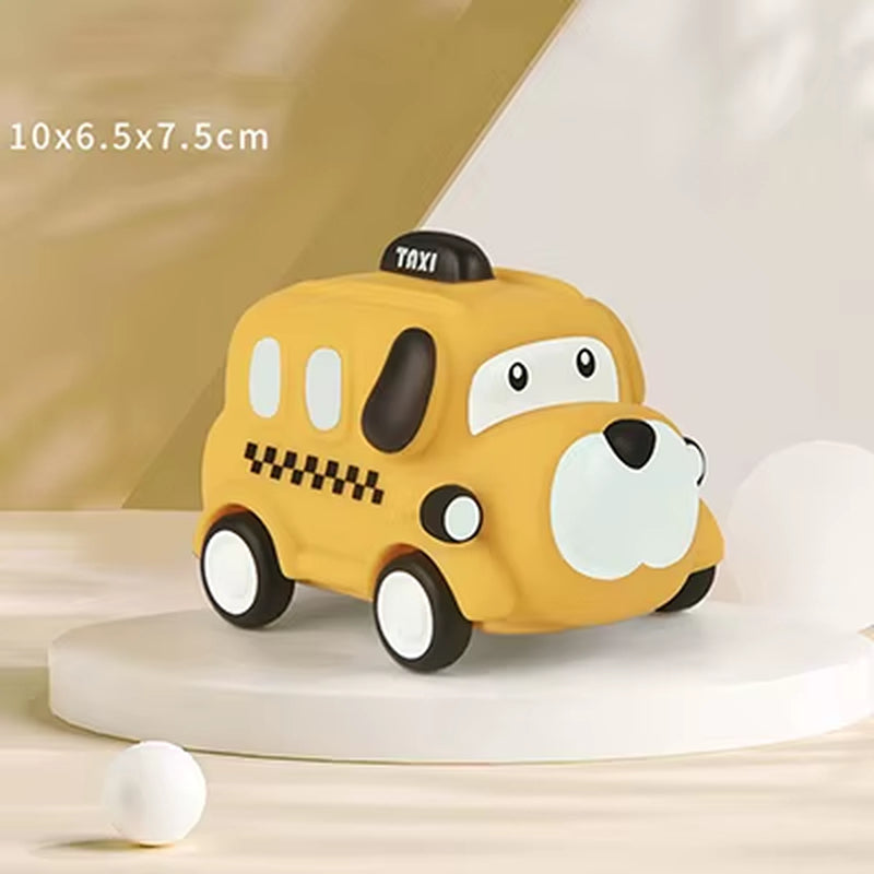 Baby Car Toys Press Gear Car Children'S Toy Car Cute Pull Back Inertial Car Toy for Toddler Puzzle Animals Car Gift for Children