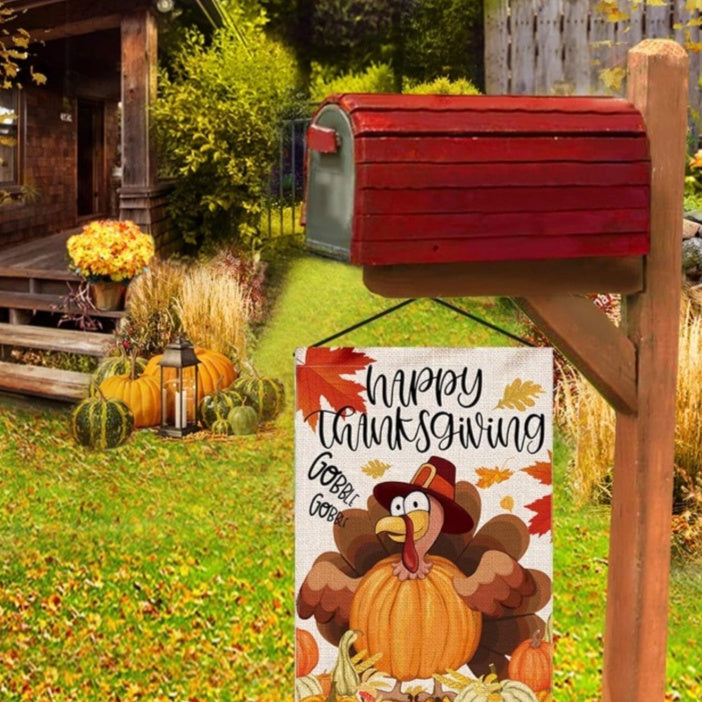 Thanksgiving Garden Banner Autumn Turkey