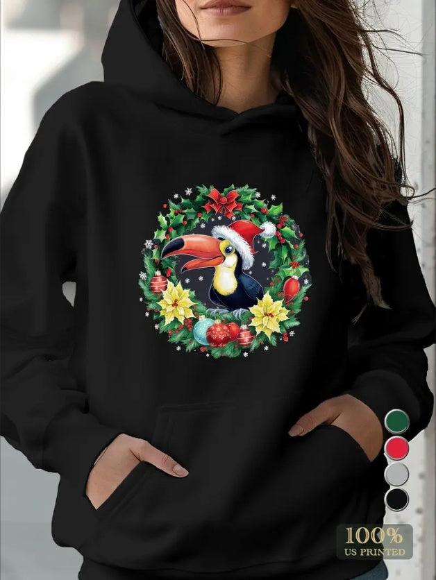 Teediy Toucan In Santa Hat Women's Hoodies