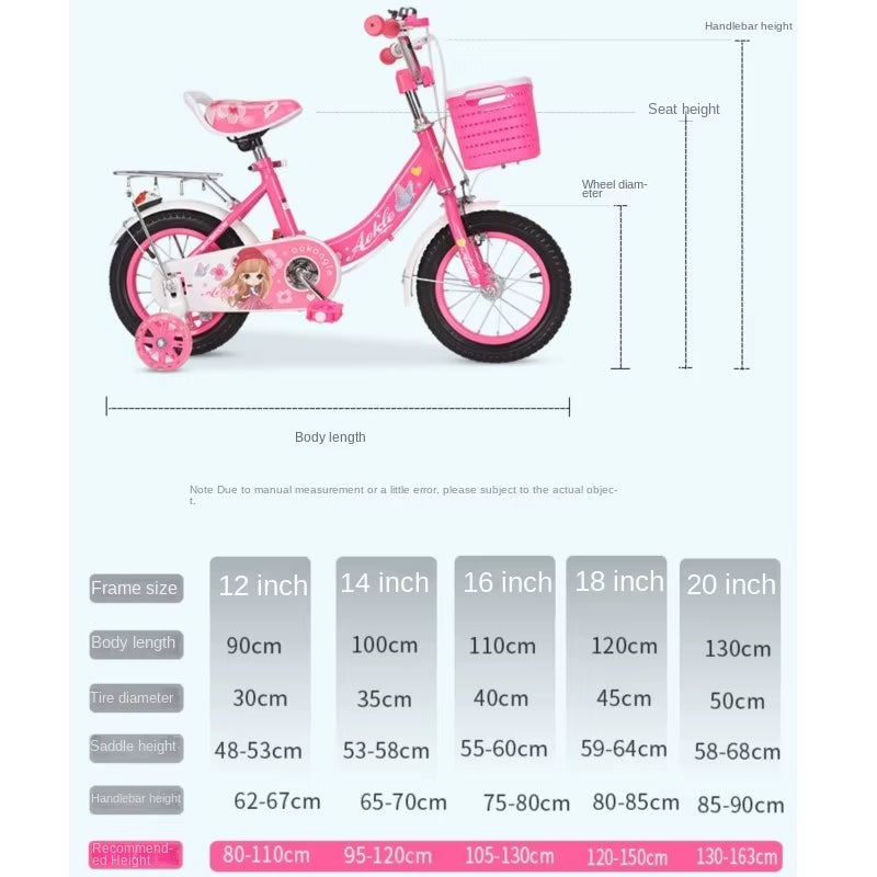 Chase New Style O Connaught Children'S Bicycle 2-9 Years Old Princess Bicycle 12 "14" 16 "18" Bicycle Wholesale Stroller
