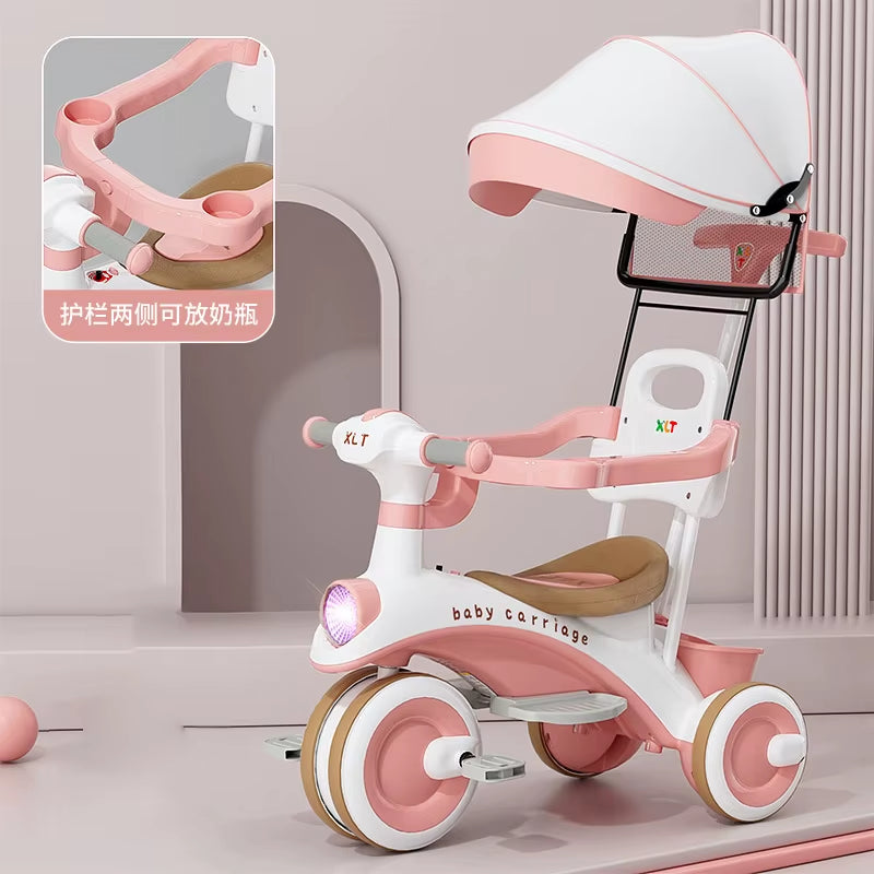 Baby Stroller Children'S Tricycle 1-6Years Old Baby Bicycle Three-Wheel Kids Bike Travel Push Chair Boys Girls Birthday Gift