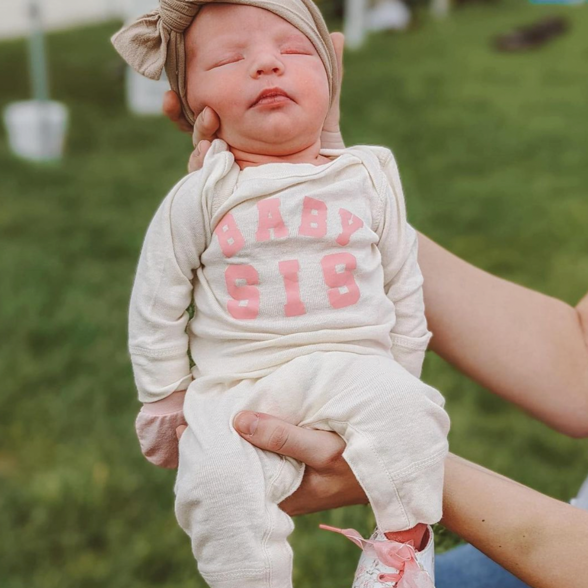 Varsity 'Sis' Sibling Tees - (Choose Your Role) - Baby Sleeper