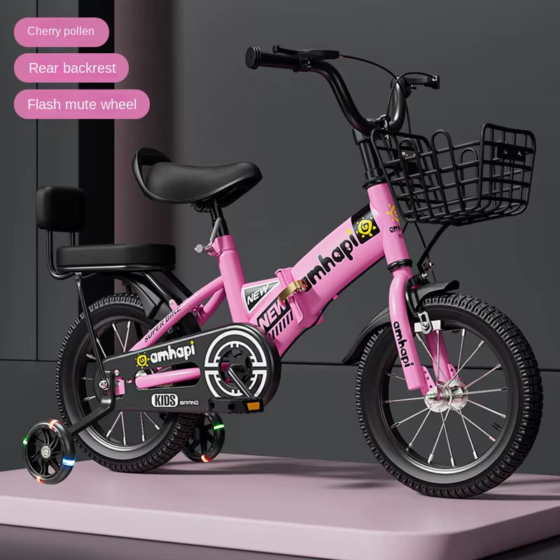 Children'S Folding Bicycle Baby Stroller 12-14-16-18-20 Inch Bicycle New Boys and Girls 2 Years Old - 10 Years Old Bicycle 2024