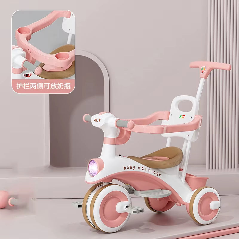 Baby Stroller Children'S Tricycle 1-6Years Old Baby Bicycle Three-Wheel Kids Bike Travel Push Chair Boys Girls Birthday Gift