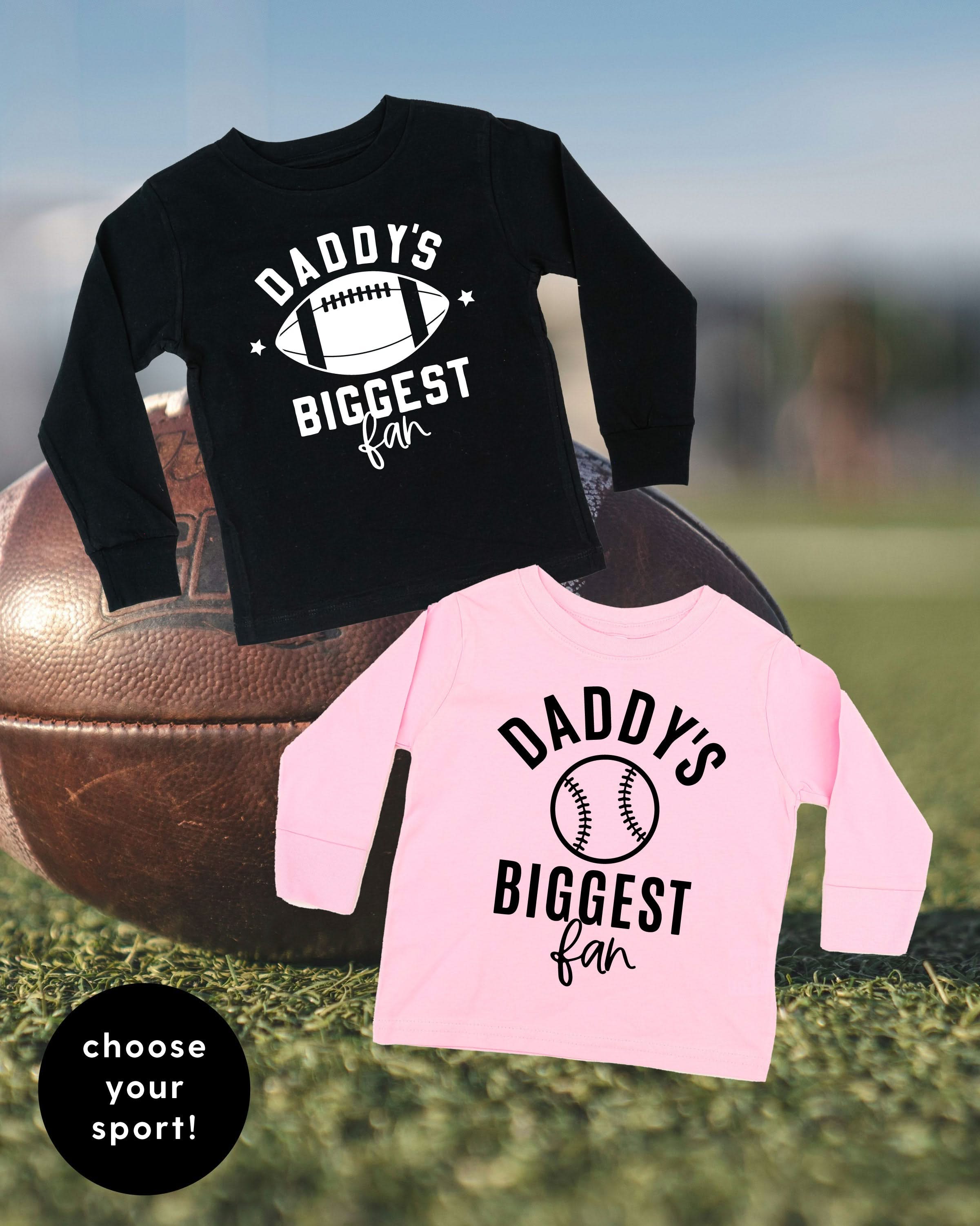 Daddy's Biggest Fan - (Choose your Sport) - Child Long Sleeve Tee