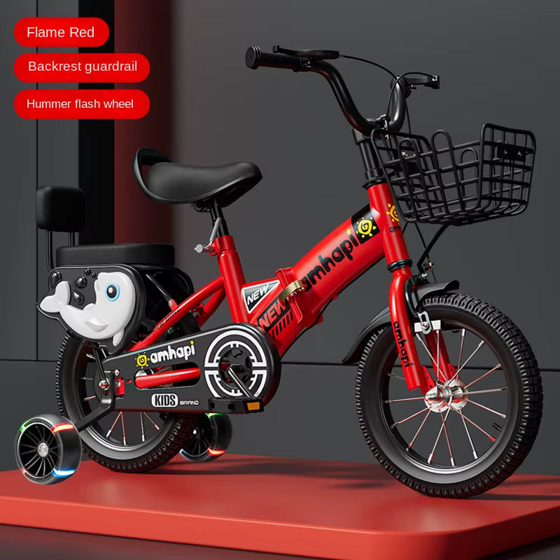 Children'S Folding Bicycle Baby Stroller 12-14-16-18-20 Inch Bicycle New Boys and Girls 2 Years Old - 10 Years Old Bicycle 2024