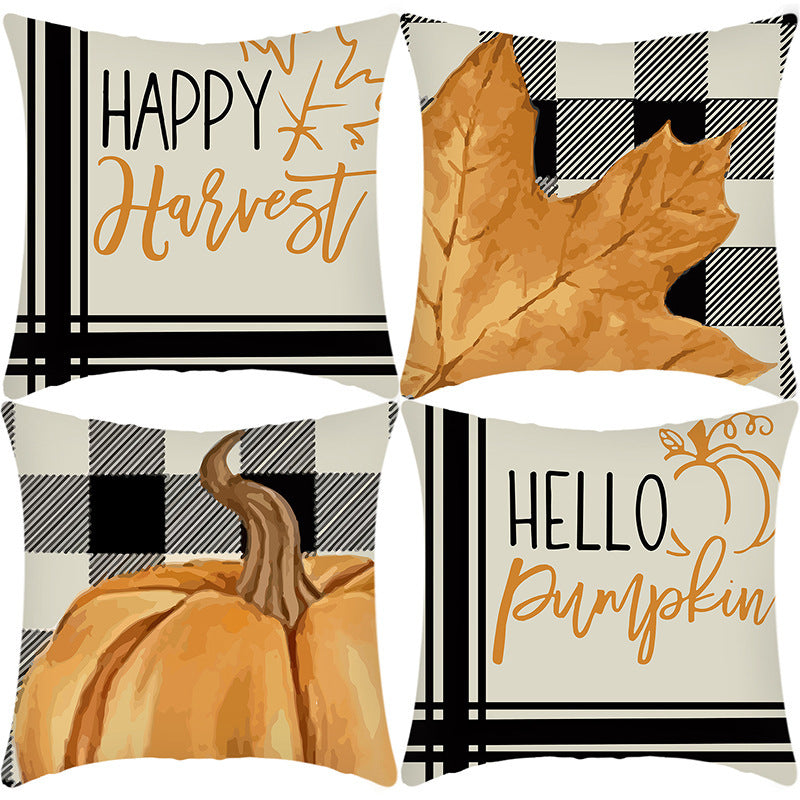 Thanksgiving Series Pillow Cover English Yellow