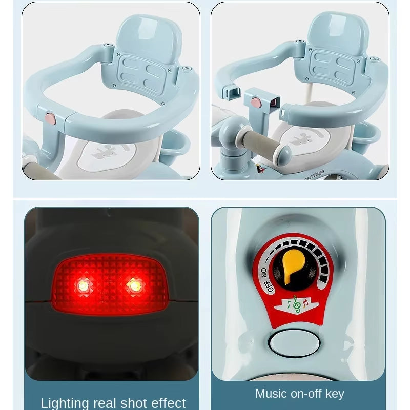 Lazychild Pedal Trike Baby Balance Bike Multi-Function Kid Bicycle Child Stroller Gift for 1-6 Years Baby 2023 New Dropshipping