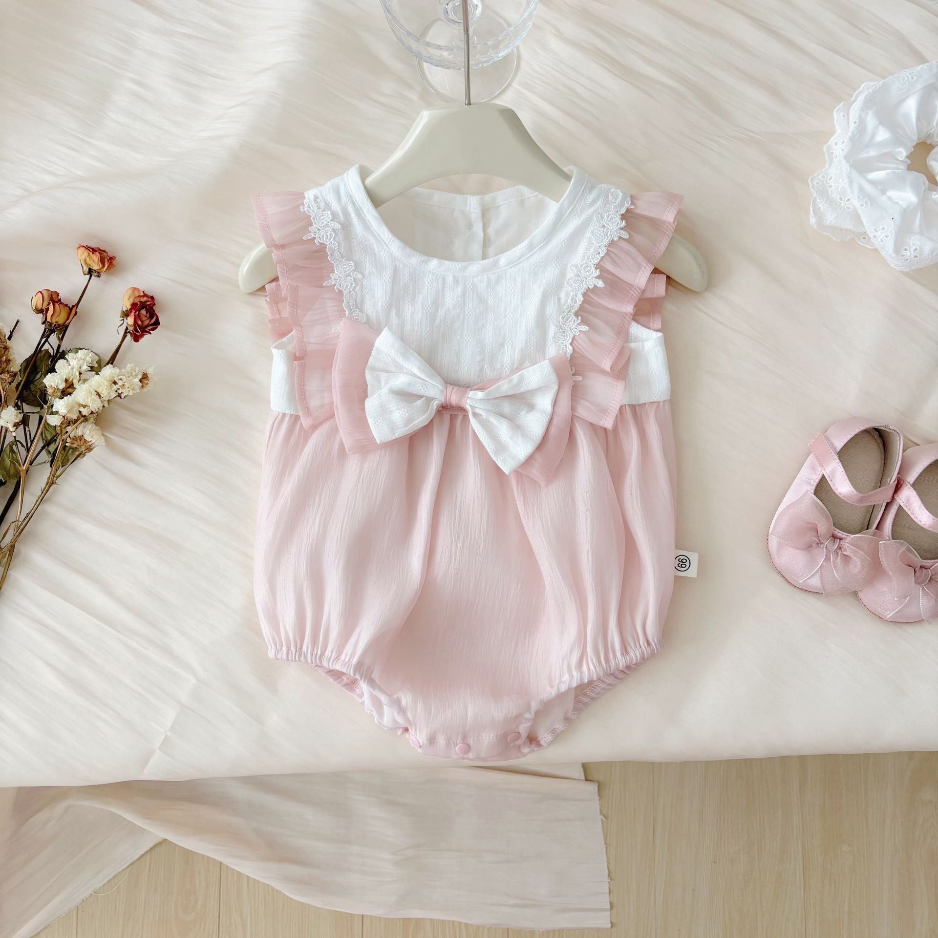 Butterfly-bow Decorated Onesies