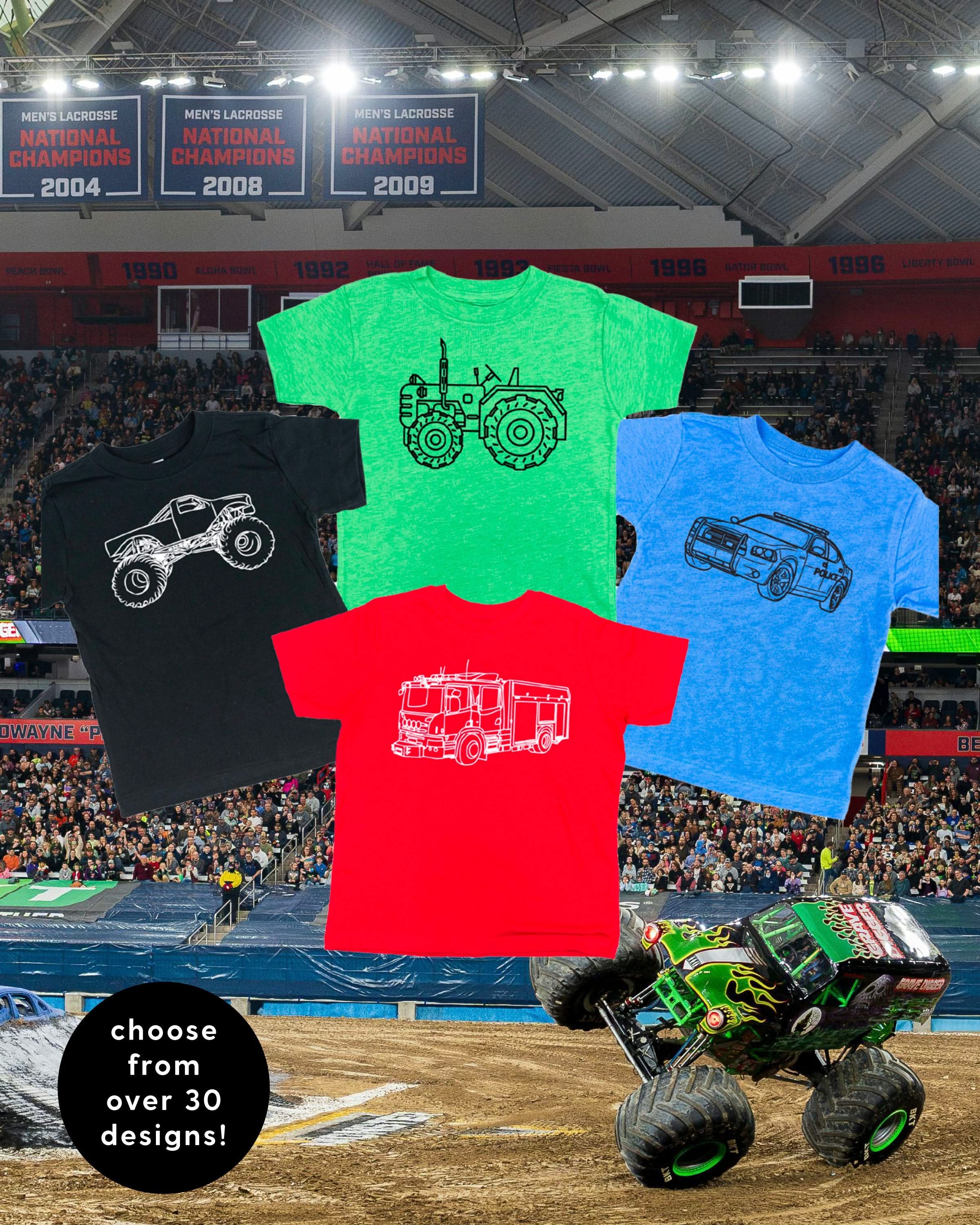 Trucks N' Things Minimalist Design - (Choose Your Vehicle) - Child Tee